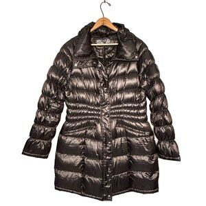 Michael Kors | Gray Pillow-Collar Quilted Packable Down Puffer Coat Size XL